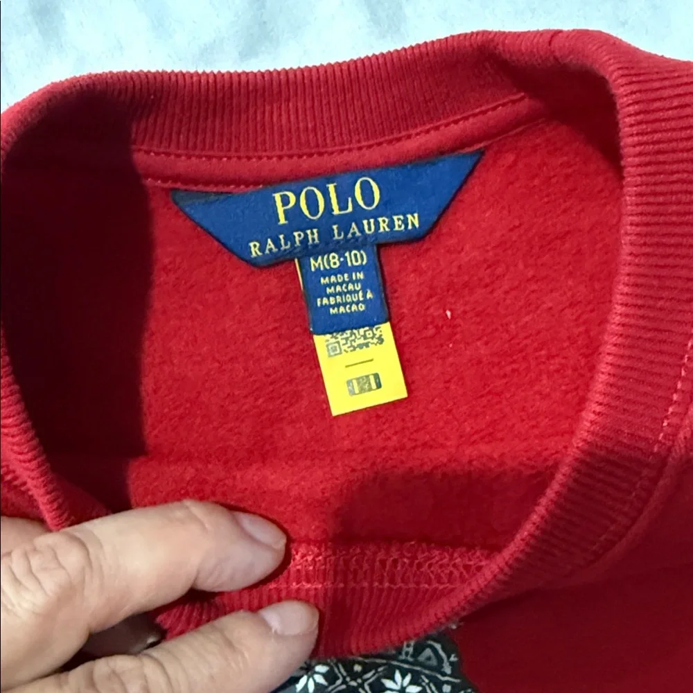 Polo Ralph Lauren girls Red Bear Dress and White Tee Set size M 8-10 - Picture 5 of 11